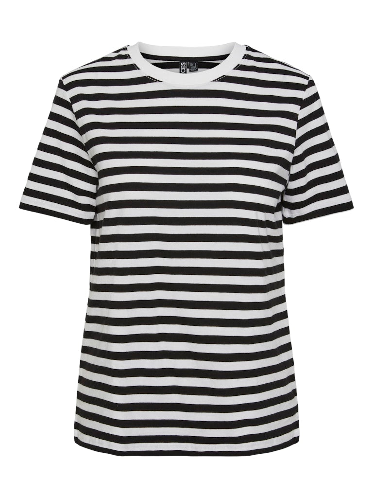 PCRia SS Tee Stripes Black