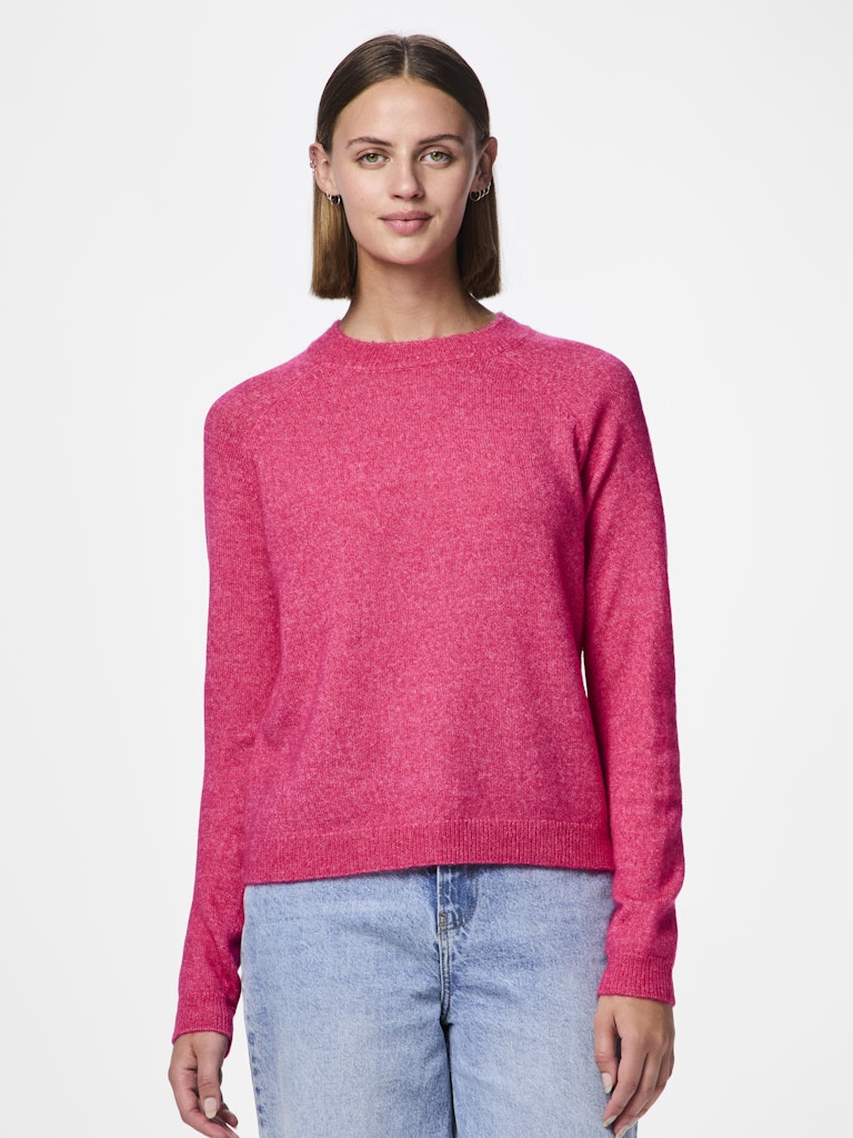 PCJuliana LS O-Neck Knit Beetroot Purple