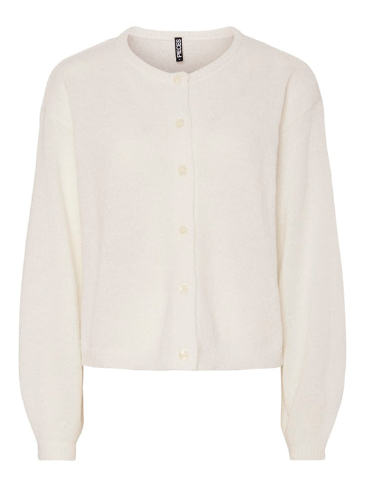 PCIda LS O-Neck Knit Cardigan Cloud Dancer