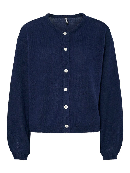 PCIda LS O-Neck Knit Cardigan Maritime Blue