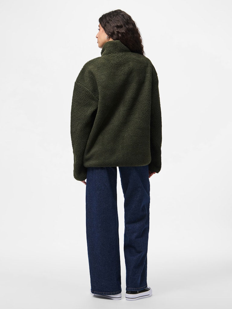 PCSadia LS Teddy Jacket Forest Night
