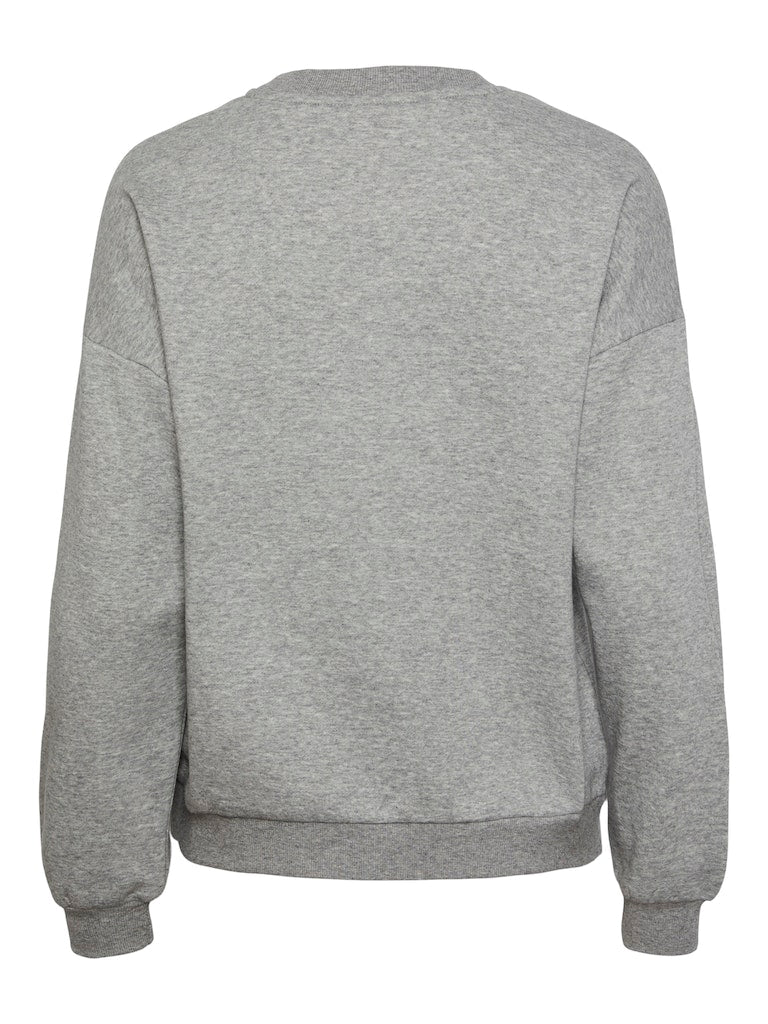 PCFreya LS Oversize Sweat Grey Melange