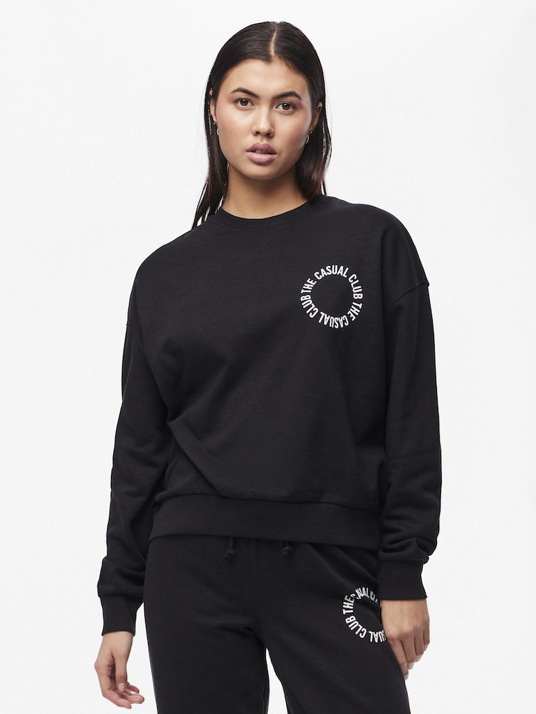 PCJyllo LS O-Neck Sweat Black