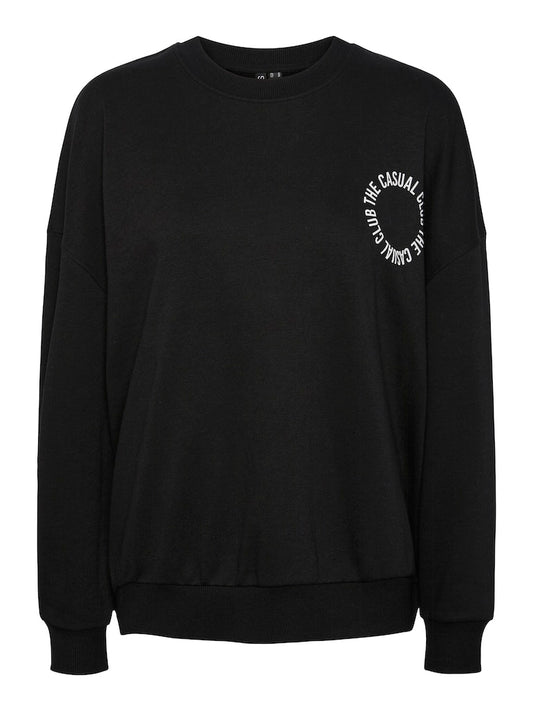 PCJyllo LS O-Neck Sweat Black