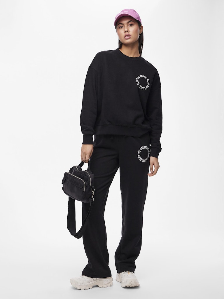 PCJyllo LS O-Neck Sweat Black