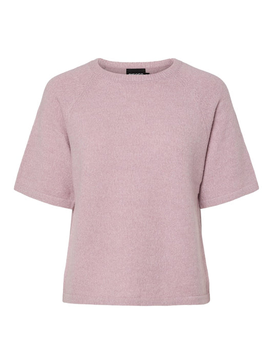 PCMikela SS O-Neck Knit Dawn Pink