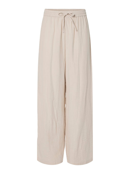 PCSAstina HW Wide Pants Silver Gray