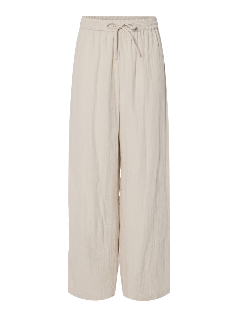 PCSAstina HW Wide Pants Silver Gray