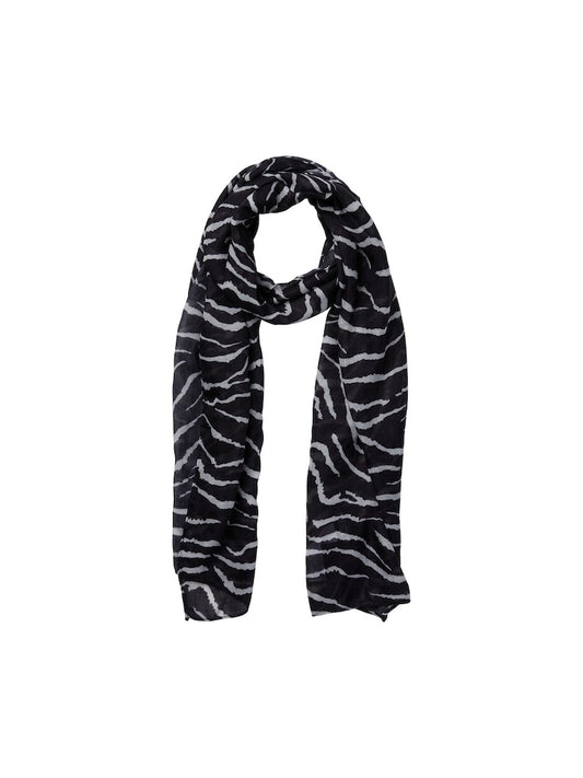 PCNajana Long Scarf Black Zebra