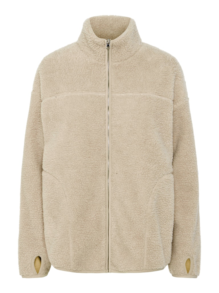 PCSadia LS Teddy Jacket Silver Gray