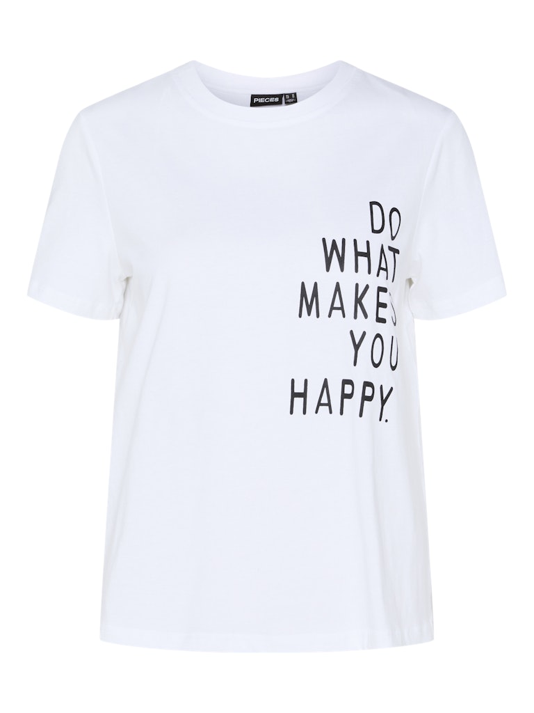 PCMaria SS PO-Neck Tee Bright White