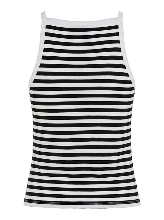 PCJane Strap Short Top Black Bright White