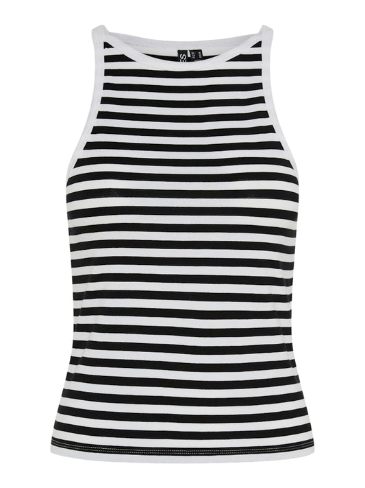 PCJane Strap Short Top Black Bright White