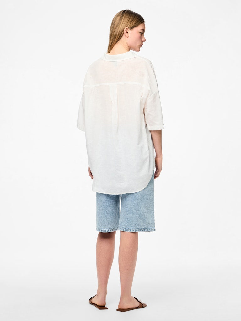 PCSatinka 2/4 Shirt Cloud Dancer
