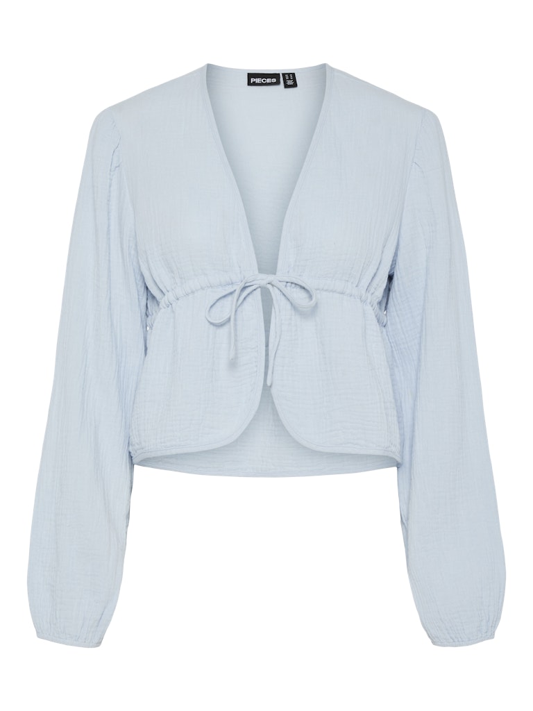 PCAstina LS V-Neck Top Cashmere Blue