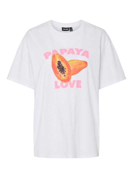 PCThea SS Printed T-Shirt Papaya