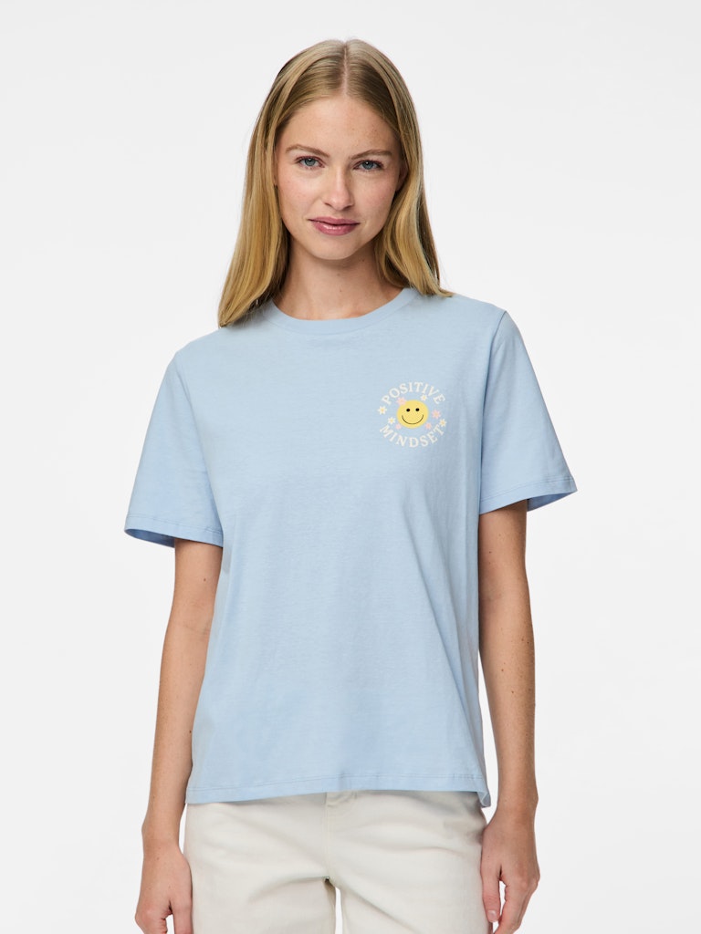 PCTamera SS Printed T-Shirt Cashmere Blue
