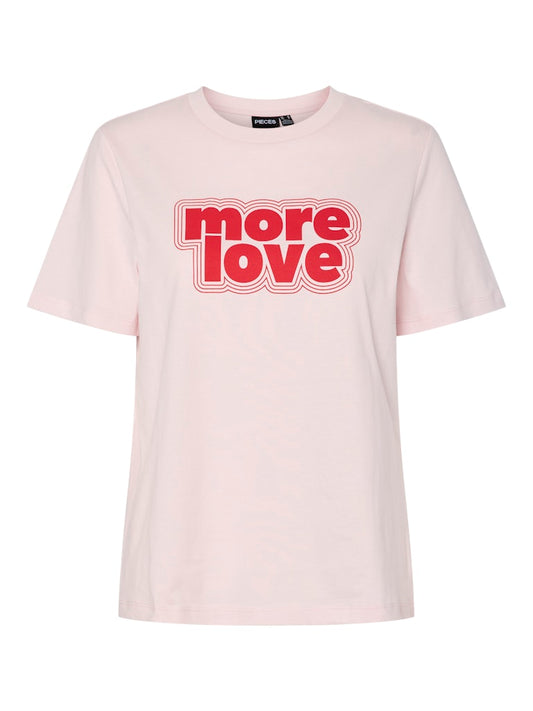PCTamera SS Printed T-Shirt Pink