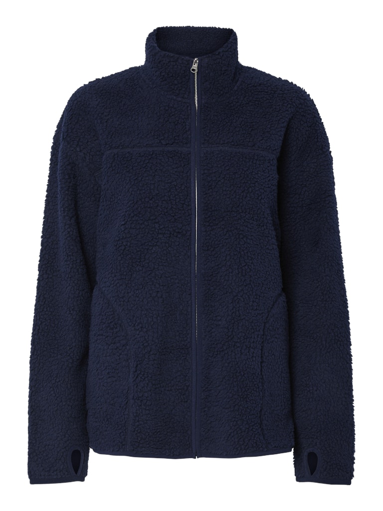 PCSadia LS Teddy Jacket Maritime Blue
