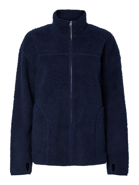 PCSadia LS Teddy Jacket Maritime Blue