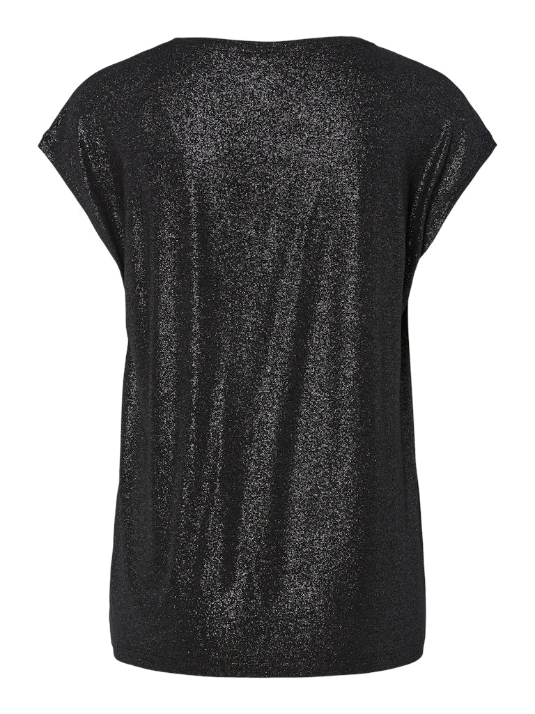 PCAlice SS Glitter Tee Black