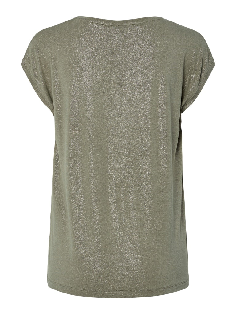 PCAlice SS Glitter Tee Deep Lichen Green