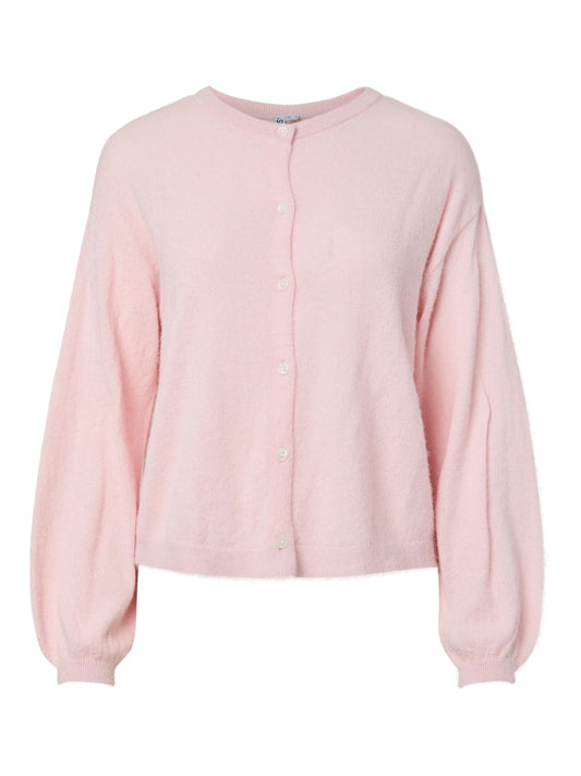 PCNaomi LS O-Neck Knit Cardigan Roseate Spoonbill
