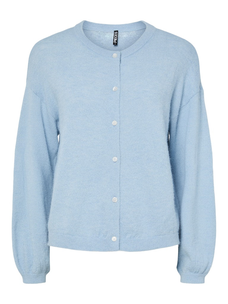 PCNaomi LS O-Neck Knit Cardigan Cashmere Blue