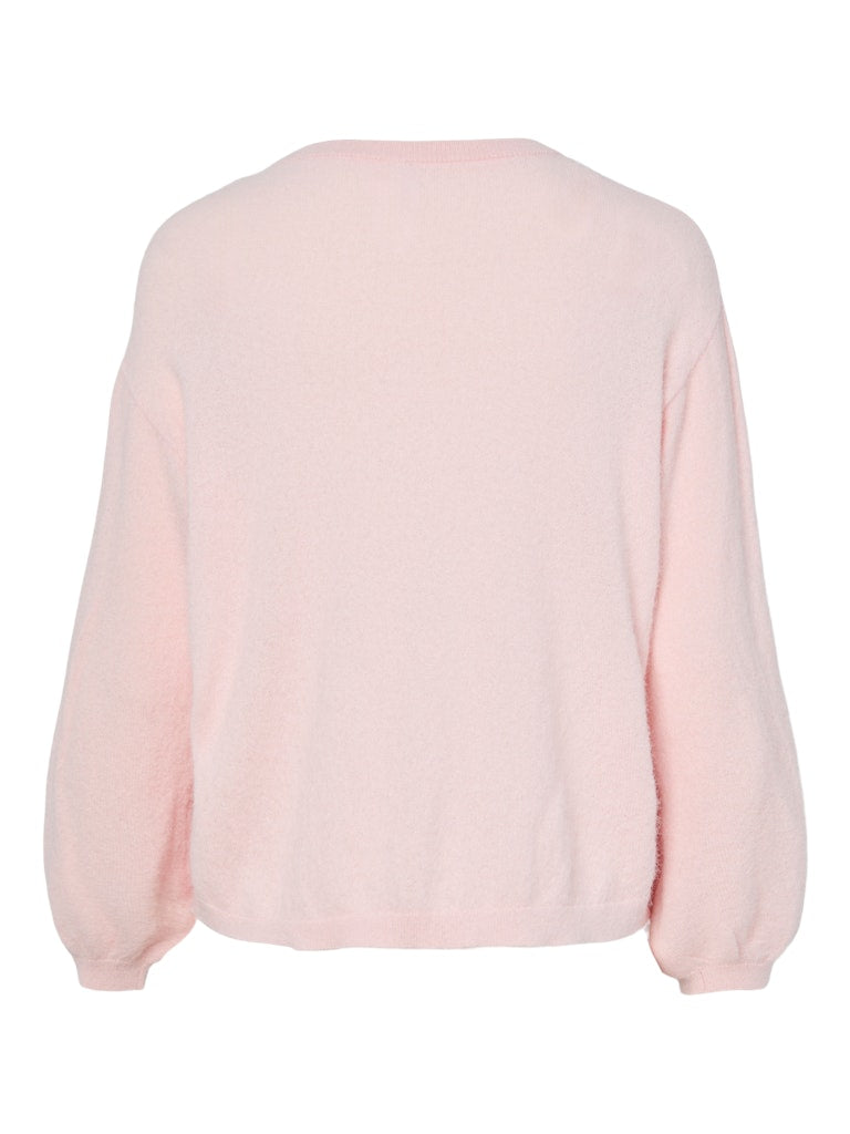 PCNaomi LS O-Neck Knit Roseate Spoonbill