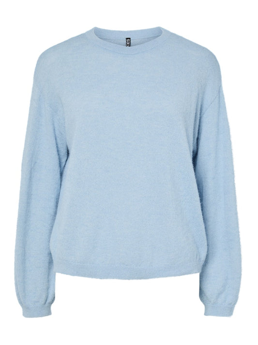 PCNaomi LS O-Neck Knit Cashmere Blue