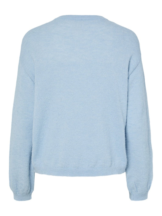 PCNaomi LS O-Neck Knit Cashmere Blue