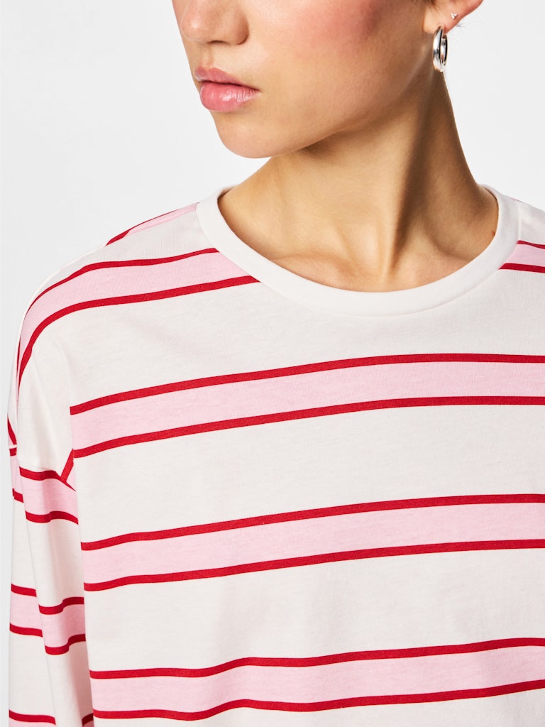 PCMila LS Loose Tee Roseate Spoonbill