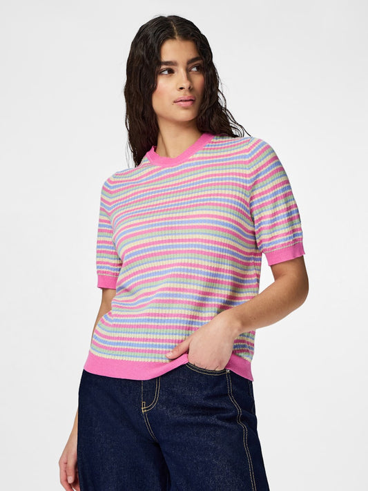 PCDiana SS-O-Neck Knit Wild Orchid