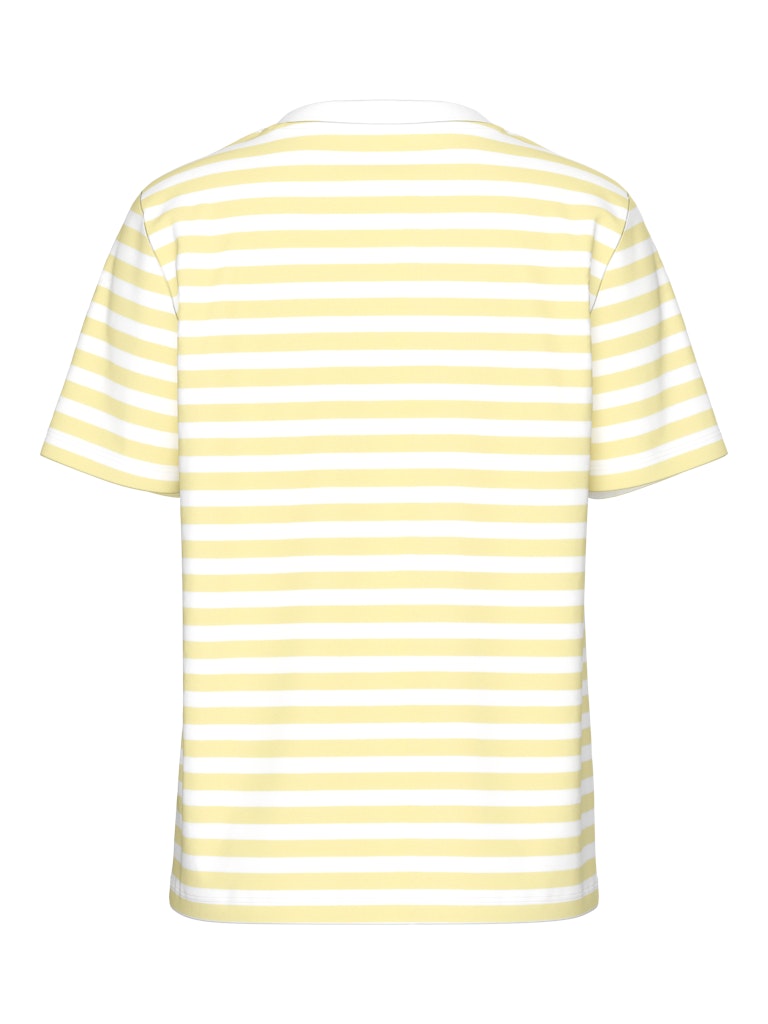 PCRia SS Tee Stripes French Vanilla
