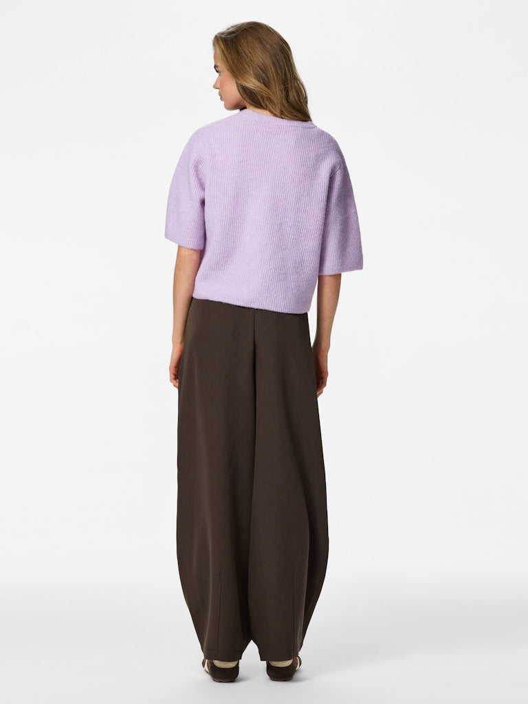 PCSilly SS O-Neck Knit Cardigan Pastel Lilac