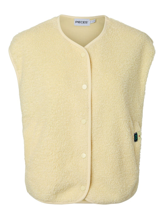 PCKatty Teddy Vest French Vanilla