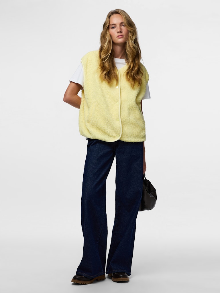 PCKatty Teddy Vest French Vanilla