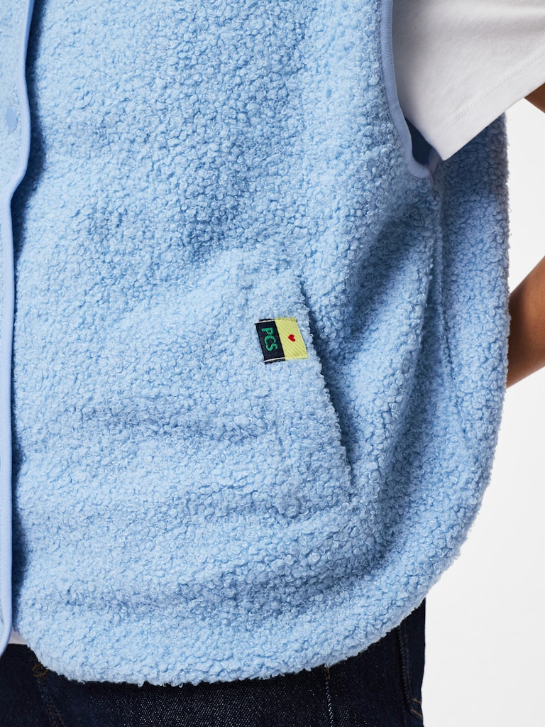 PCKatty Teddy Vest Cashmere Blue