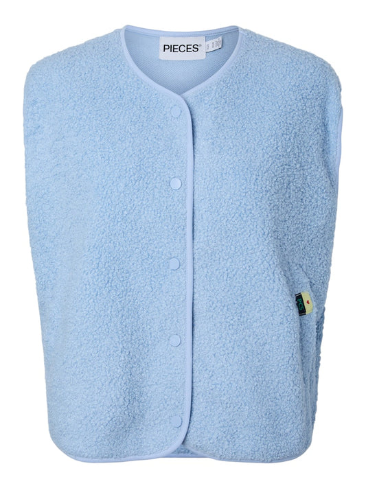 PCKatty Teddy Vest Cashmere Blue
