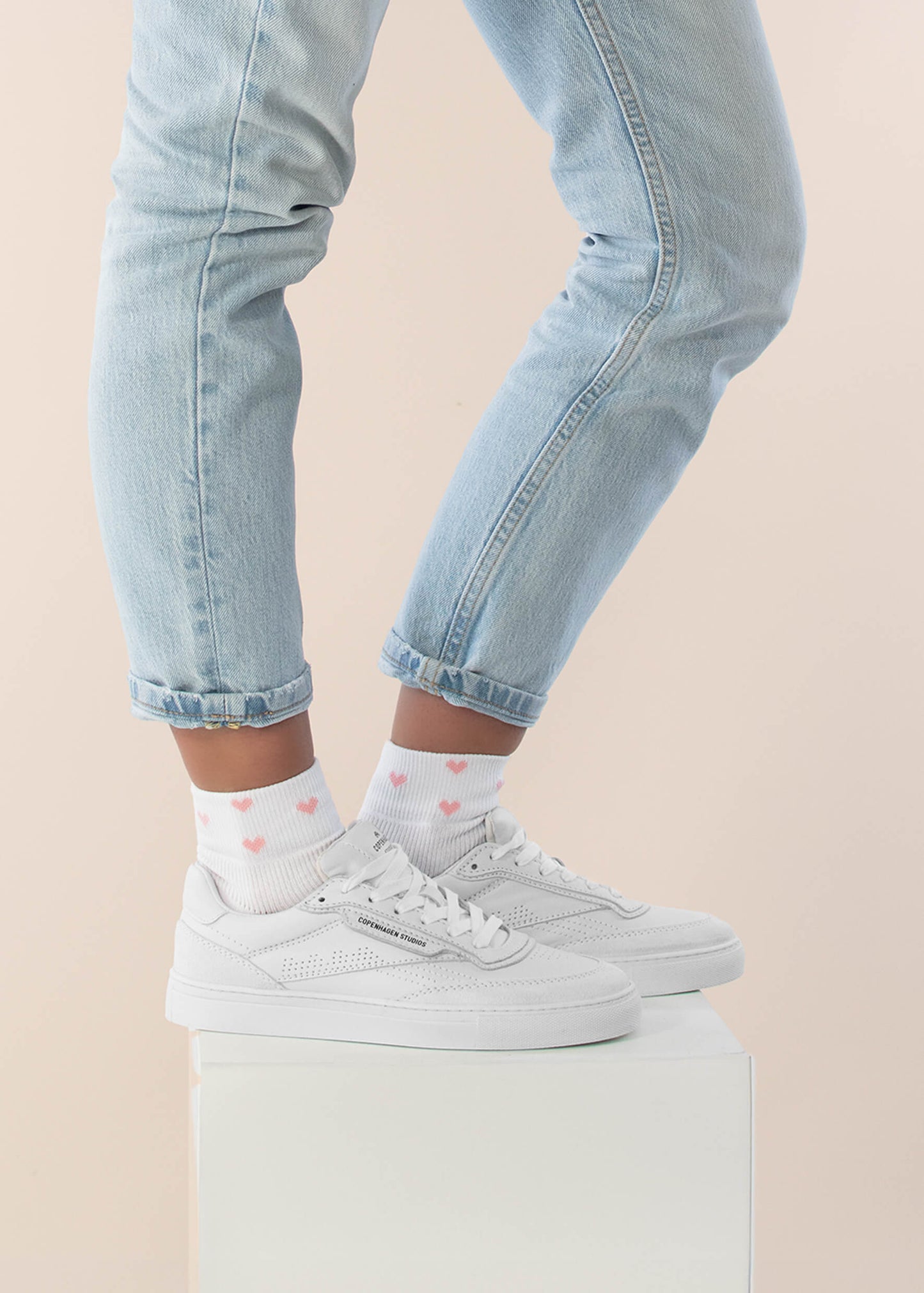 JCPink Hearts - Sneaker Socken High