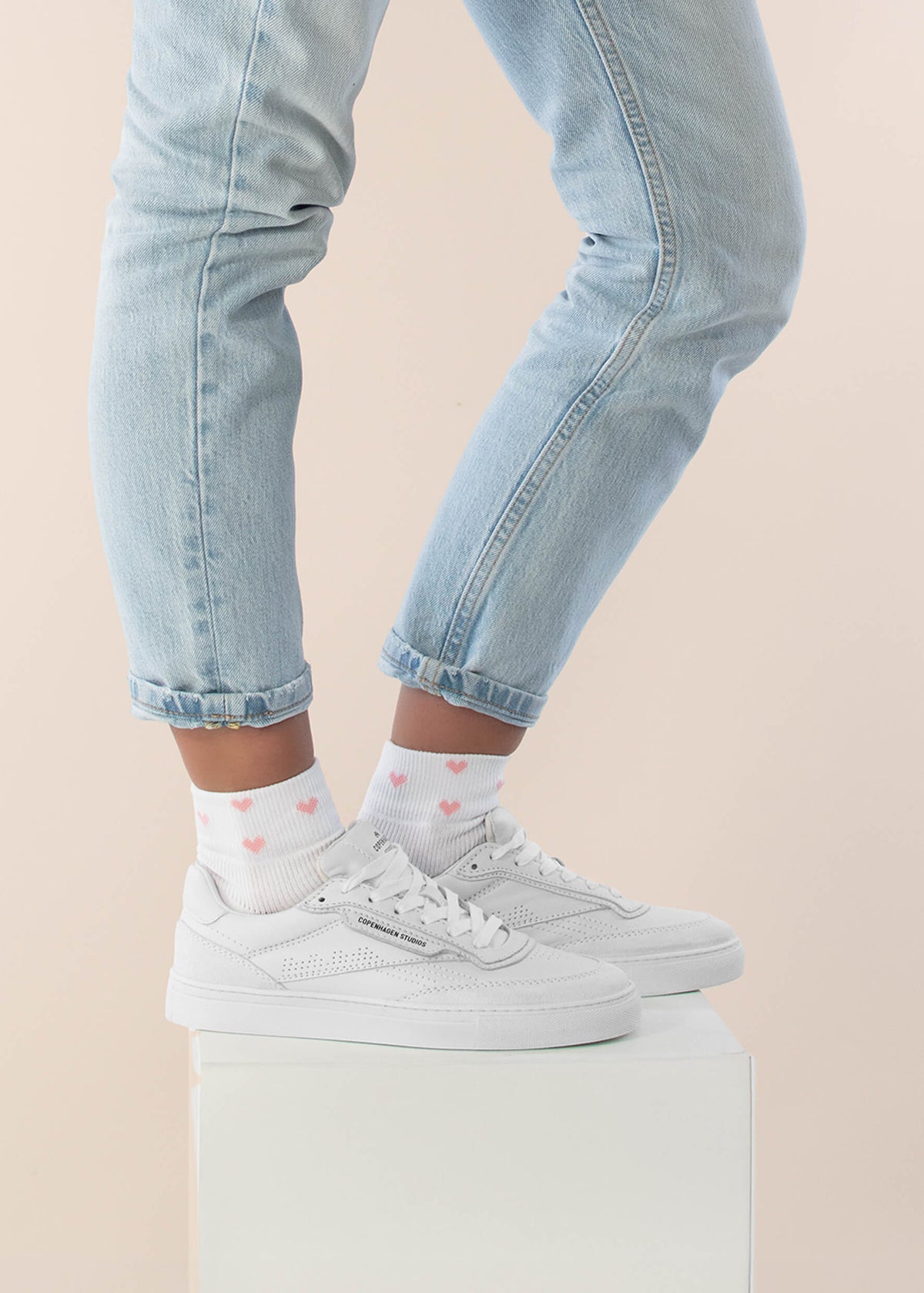 JCPink Hearts - Sneaker Socken High