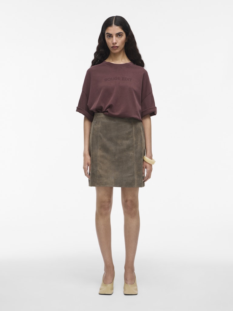 ROUSophias SS O-Neck Tee Decadent Choc