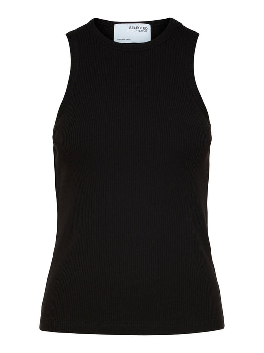 SLFAnna O-Neck Tank Top Black