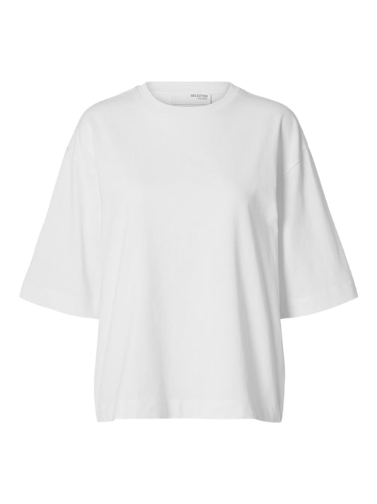 SLFAnouk SS Oversized Tee Bright White