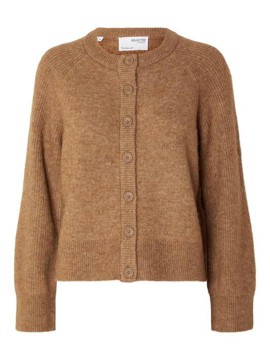 SLFRena LS Knit Cardigan Toasted Coconut