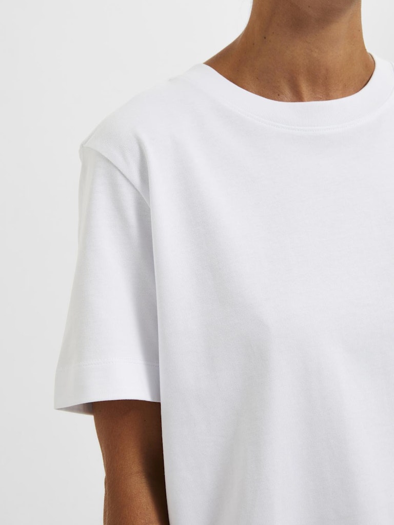 SLFEssential SS Boxy Tee Bright White