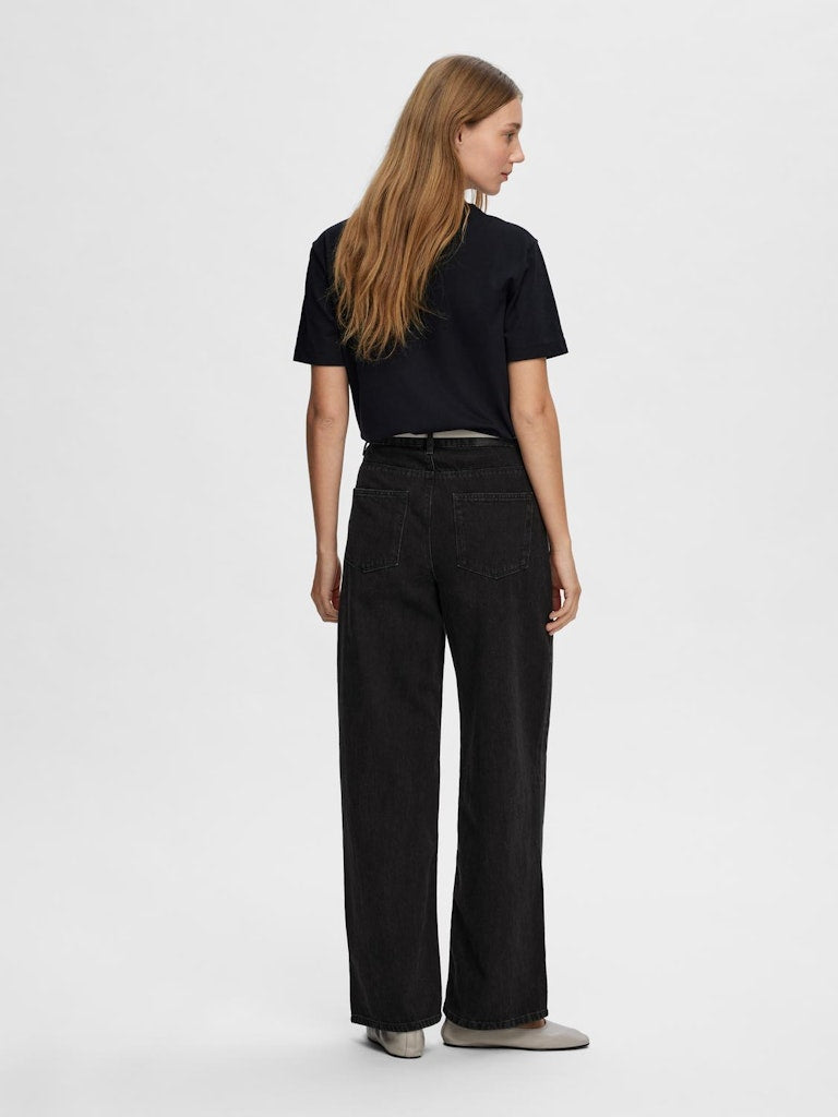 SLFEssential SS Boxy Tee Black