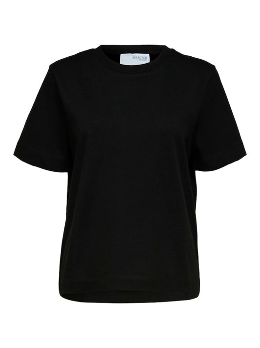 SLFEssential SS Boxy Tee Black