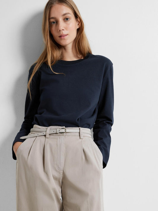 SLFEssential LS Boxy Tee Dark Sapphire