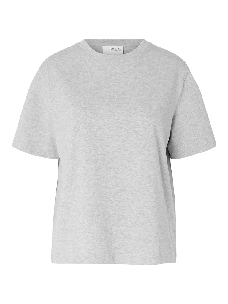 SLFEssential SS Boxy Tee Light Grey